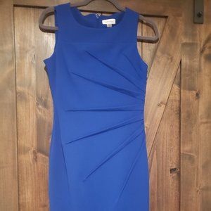 Calvin Klein Sheath Dress Royal Blue Size 4